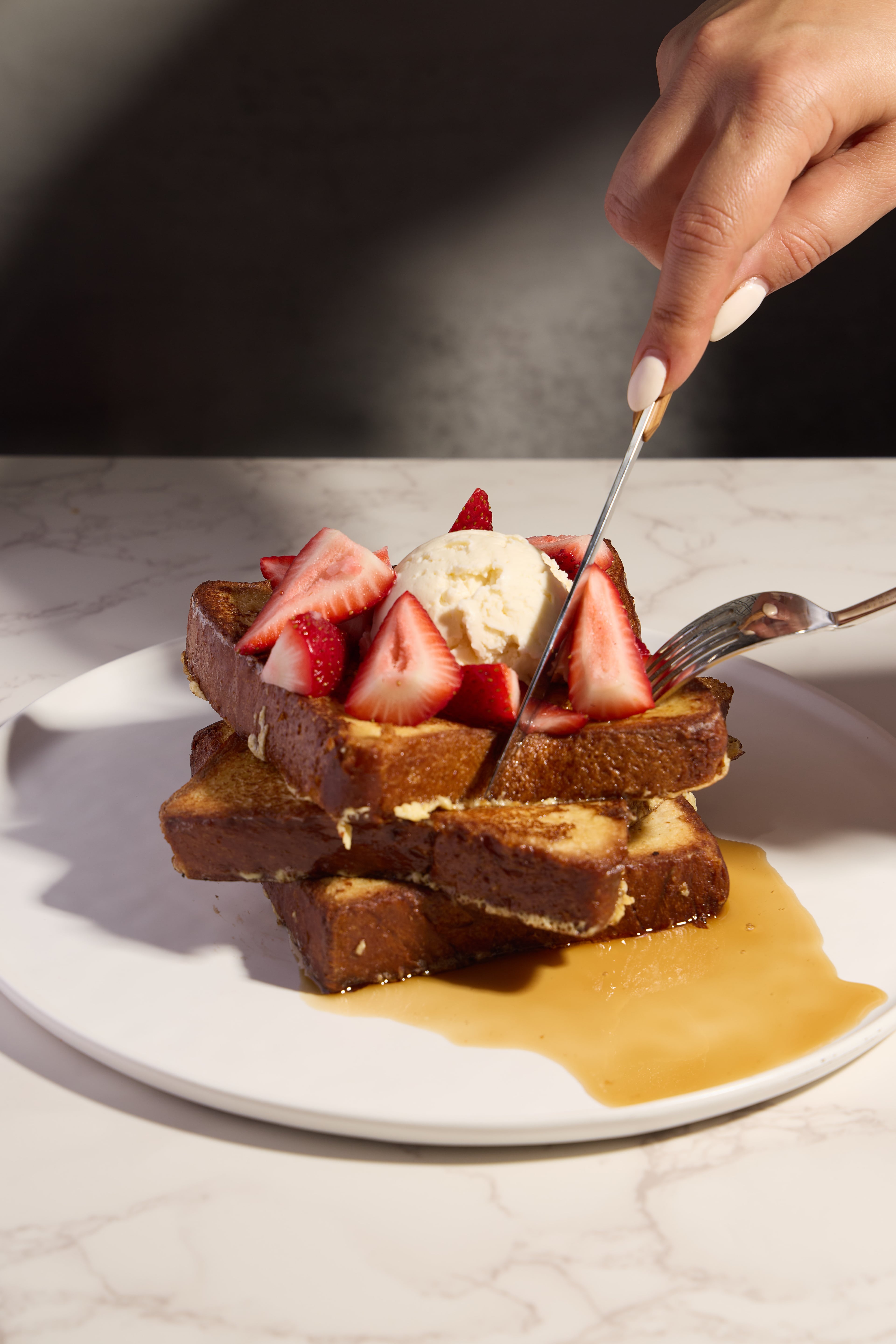 Sweet Kitchen NJ — French toast, fresh berries, golden light